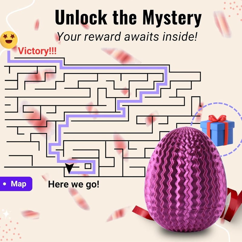 Galapopo Mystery Egg Puzzle Box, Money Puzzle Box for Cash Gift, Birthday Wedding Easter Xmas Holiday Celebration Money Gift Ideas, Brain Teaser Puzzle Toy for Adults Kids Teens - Image 5
